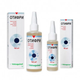   Vetoquinol (Ветокінол) Otifree - Засіб Отіфрі для очищення вух у собак і котів 60 мл (00236)