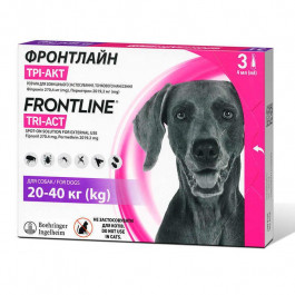   Frontline Капли противопаразитарные   TRI-ACT для собак 20-40 кг (L) 3х4 мл (2000981146962 / 3661103046820)