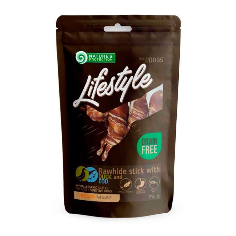 Nature's Protection Lifestyle Snacks Rawhide Sticks With Duck And Cod Rolls 75 г (SNK46132) - зображення 1