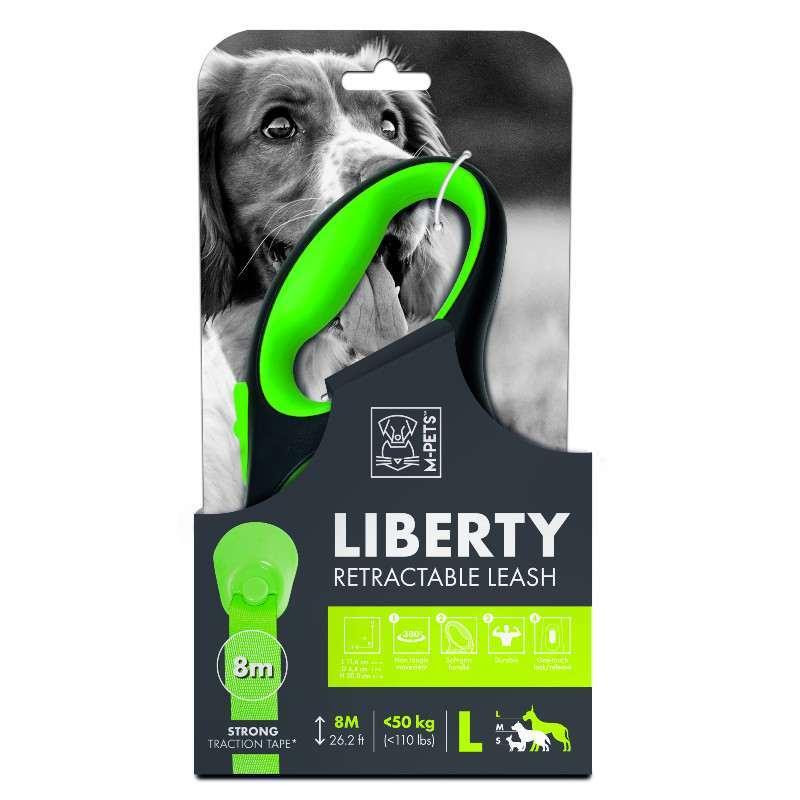 M-Pets (М-Петс) Liberty Dog Retractable Leash - Поводок-рулетка для собак L (10824599) - зображення 1