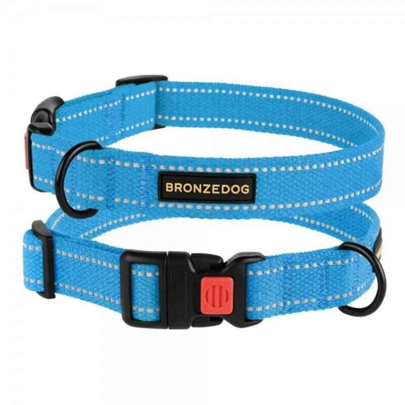 BronzeDog (Бронздог) Dog Collar Cotton - Нашийник світловідбивний брезентовий для собак 2,5х43-66 см (53/1522Б - зображення 1