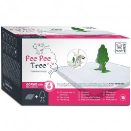   M-Pets (М-Петс) Pee Pee Tree Training Pads - Приучающие пеленки с деревцем для собак 60х60 см / 15 шт. (101