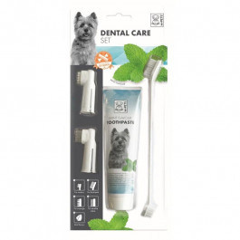   M-Pets (М-Петс) Dental Care set - Mint flavor Toothpaste Kitr - Набор для ухода за зубами с зубной пастой с