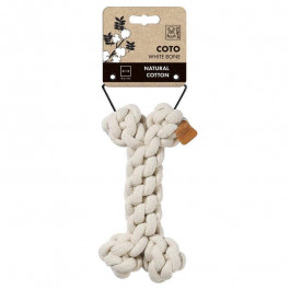   M-Pets (М-Петс) Coto White Bone - Іграшка-мотузка Біла кістка для собак 19 см (922612)