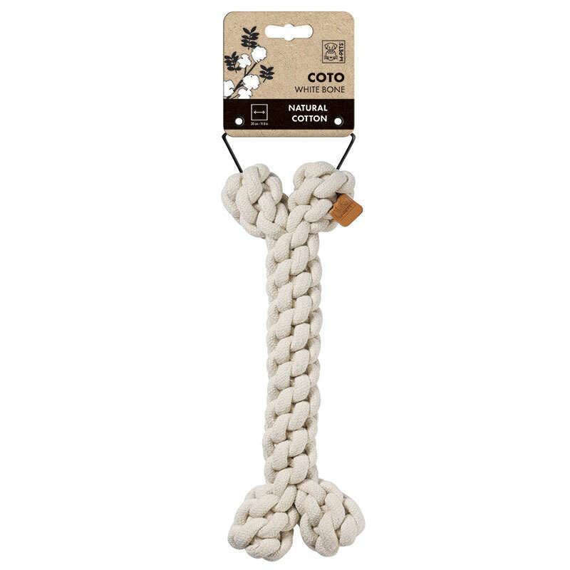 M-Pets (М-Петс) Coto White Bone - Іграшка-мотузка Біла кістка для собак 30 см (922613) - зображення 1