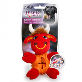   All For Paws AFP (ЕйЕфПі) Bull Body Treat Hider - М#039;яка іграшка Бичок із диспенсером для ласощів 18 см (91987