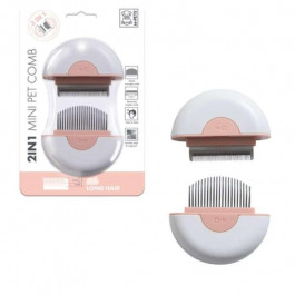   M-Pets 2in1 Mini Pet Comb for long hair - Дешеддер 2 в 1 для видалення линяючої вовни собак і кішо 10120699