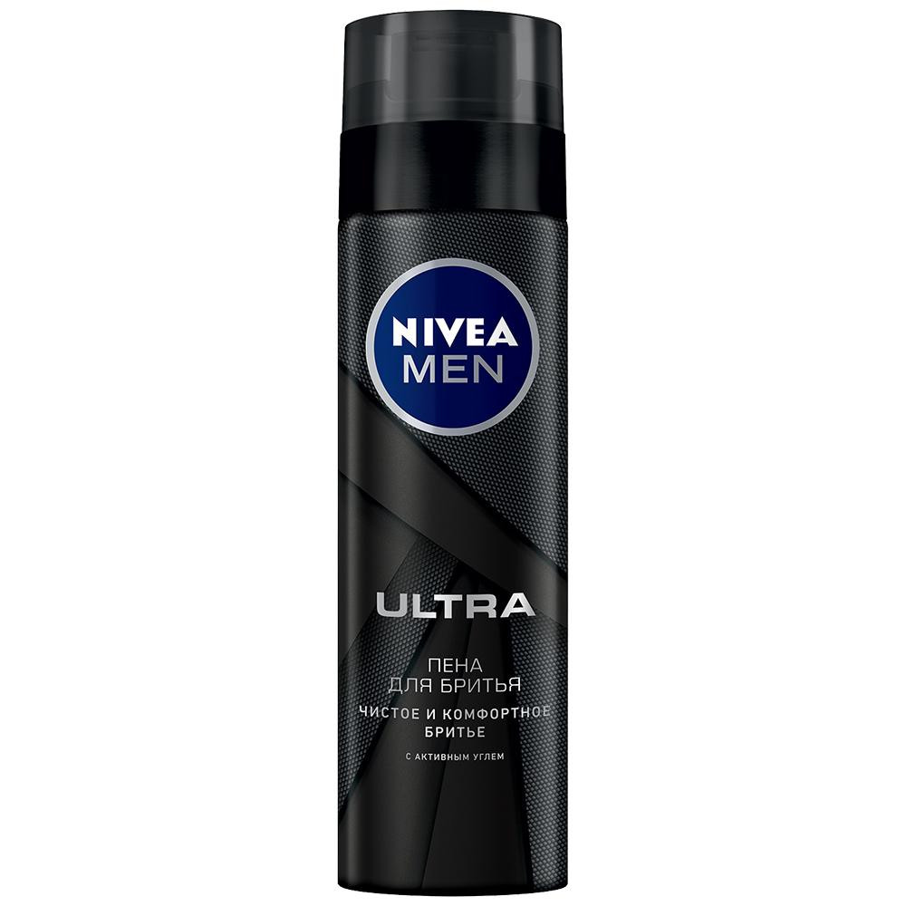 Nivea Пена для бритья  Men Ultra с активным углем 200мл (4005900497574) - зображення 1