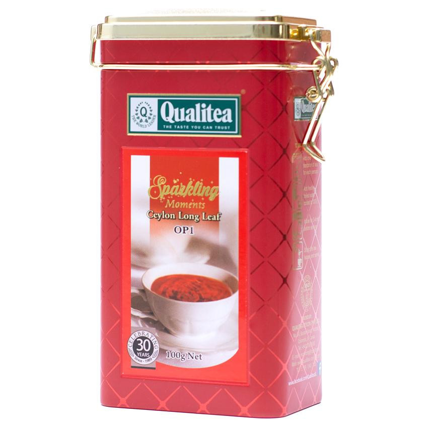 Qualitea Черный чай Sparkling moments крупный лист 100 г (4791014012573) - зображення 1