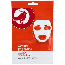   Auchan Маска тканевая  Муцин улитки, 25 г (4823090121662)