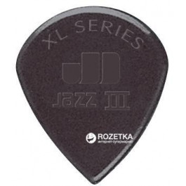   Dunlop 47PXLS Nylon Jazz III XL Black Stiffo Nylon Player's Pack 1.38 мм 6 шт.