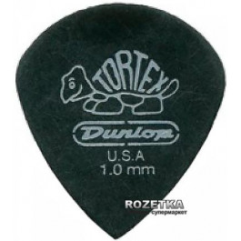   Dunlop 482P1.0 Tortex Pitch Black Jazz Player's Pack 1.0 12 шт.