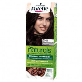   Palette Стойкая крем-краска для волос Schwarzkopf  Naturals без аммиака 3-0 Темно-каштановый 110 мл (3838824