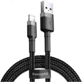   Baseus cafule Cable USB For lightning 2.4A 0.5M Gray/Black (CALKLF-AG1)