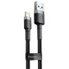 Baseus cafule Cable USB For lightning 2.4A 0.5M Gray/Black (CALKLF-AG1) - зображення 4