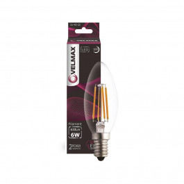   Velmax LED Filament C37 6W E14 4100K	(21-42-22)