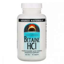   Source Naturals Betaine HCl 650 mg, 90 таблеток