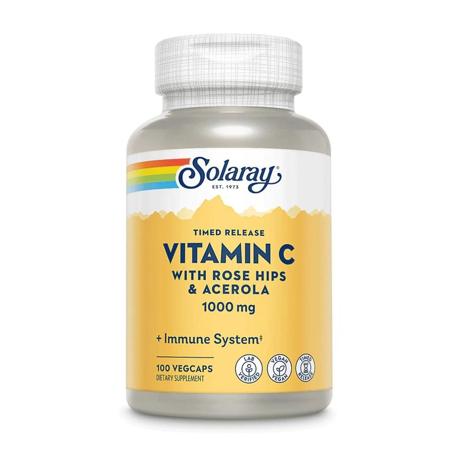 Solaray Vitamin C 1000 mg Tamed Release, 100 вегакапсул - зображення 1