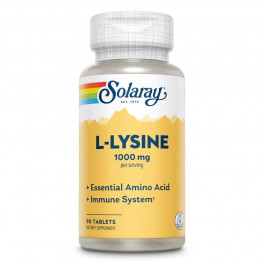   Solaray Аминокислота  L-Lysine 1000 mg, 90 таблеток