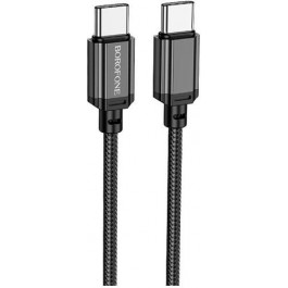   Borofone BX87 Sharp USB Type-C Type-C 3A 60W 1m Black (BX87CCB)