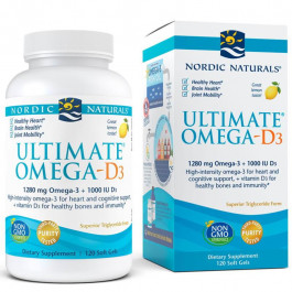   Nordic Naturals Жирные кислоты Nordic Naturals Ultimate Omega-D3, 120 капсул