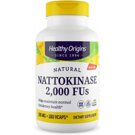   Healthy Origins БАД Наттокіназа, Nattokinase 2,000 FU&#039;s, , 100 мг, 180 капсул