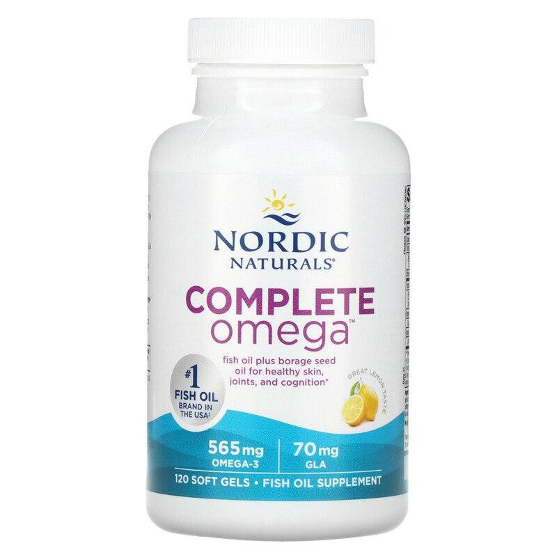 Nordic Naturals БАД Омега 3 6 9 (лимон), Complete Omega, Nordic Naturals, 1000 мг, 120 капсул - зображення 1