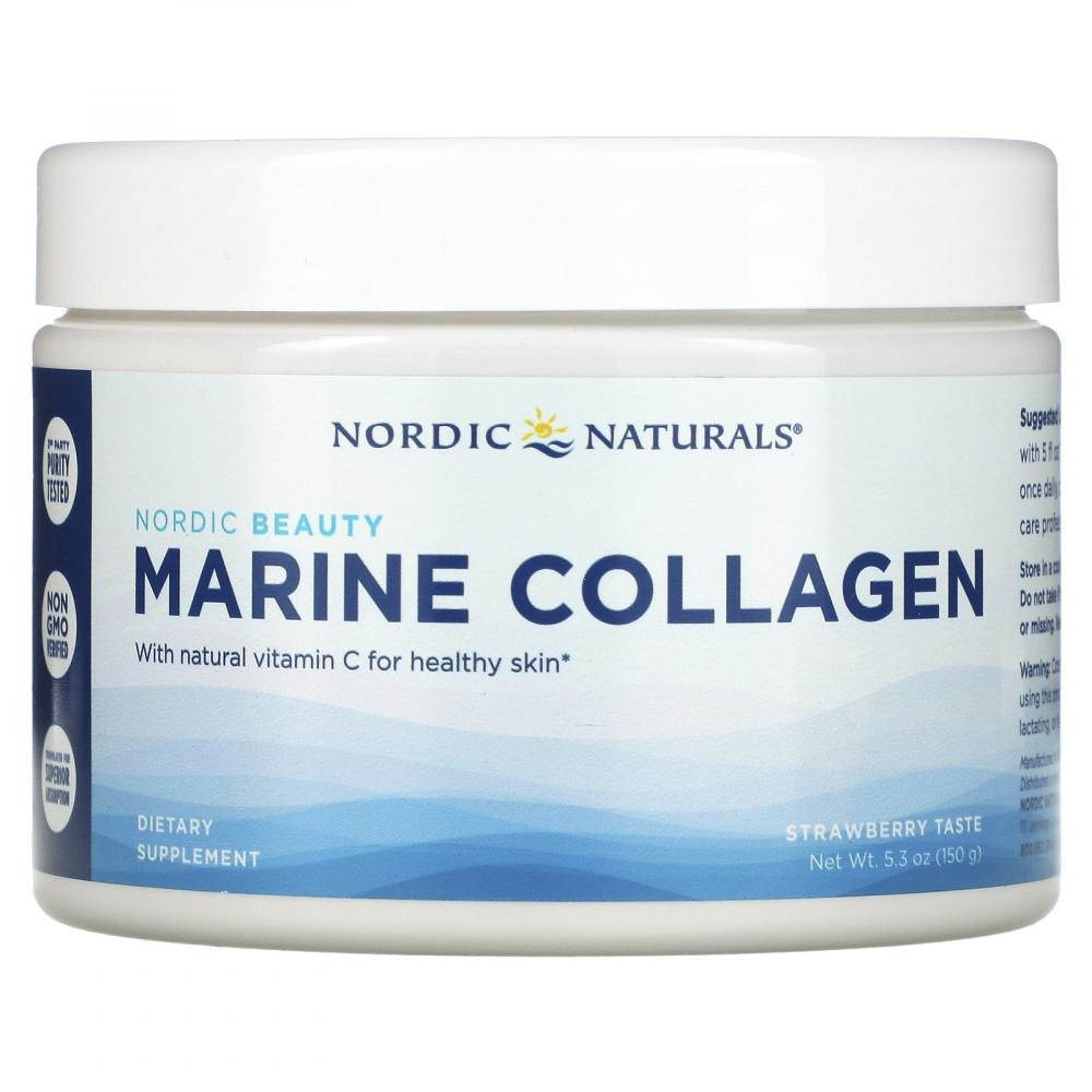 Nordic Naturals БАД Морський колаген, з полуничним ароматом, Marine Collagen, , 150 г - зображення 1