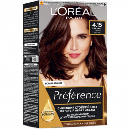   L'Oreal Paris Стійка фарба для волосся  Preference 4.15 Caracas Intense Deep Brown 174 мл