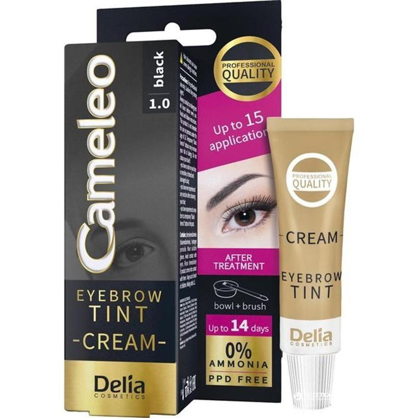 Delia Cosmetics Крем-фарба для брів  Cameleo відтінок 1.0 Чорна 15 мл - зображення 1