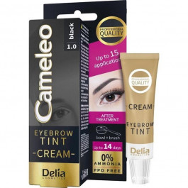   Delia Cosmetics Крем-фарба для брів  Cameleo відтінок 1.0 Чорна 15 мл