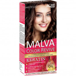   Malva Стійка крем-фарба для волосся  Color Revive відтінок 043 Темно-каштановий