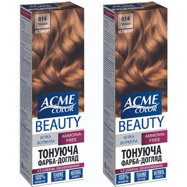 Acme color Упаковка гель-фарби  Beauty № 014 Русявий 69 г х 2 шт (ROZ6400230619) - зображення 1