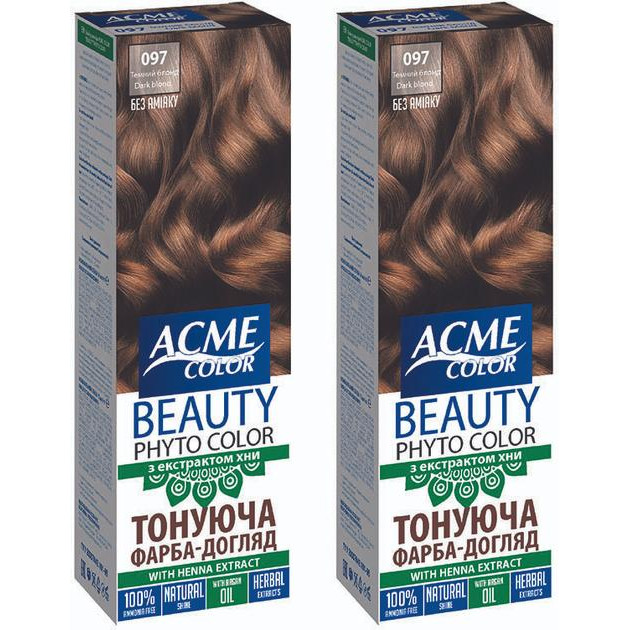 Acme color Упаковка тонуючої фарби-догляд  Beauty Phyto Color №097 Темний блонд 65 г х 2 шт (ROZ6400230628) - зображення 1