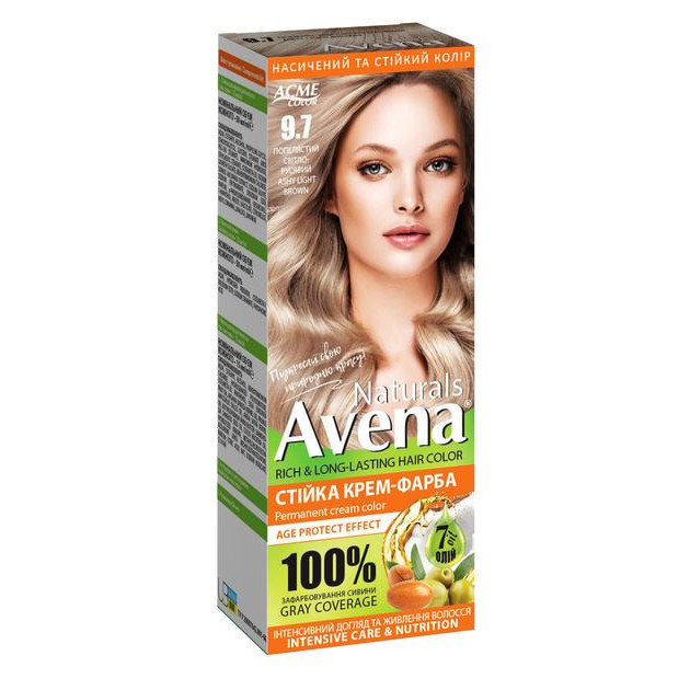 AVENA Стійка крем-фарба для волосся  Naturals 9.7 Ashy Light Brown 115 мл (4823115503084) - зображення 1