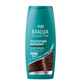   Acme color Тонувальний бальзам для волосся  Malva Color Ton 3.0 Темно-каштановий 180 мл (4823115503398)