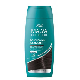   Acme color Тонуючий бальзам для волосся  Malva Color Ton 1.0 Чорна кава 180 мл (4823115503411)