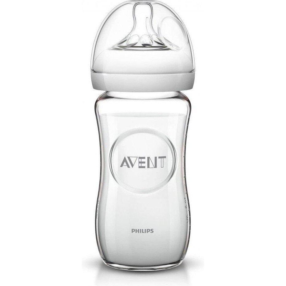 Philips Бутылочка Avent Natural стеклянная 240 мл (SCF053/17) - зображення 1