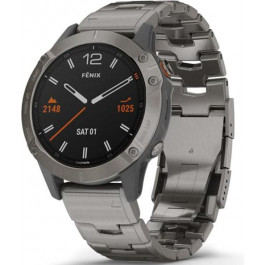   Garmin Fenix 6 Pro Sapphire Titanium with Vented Titanium Bracelet (010-02158-23)