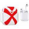 i-Smile Чохол X-HuWei  для Apple AirPods IPH1443 Red + White (702334) - зображення 1