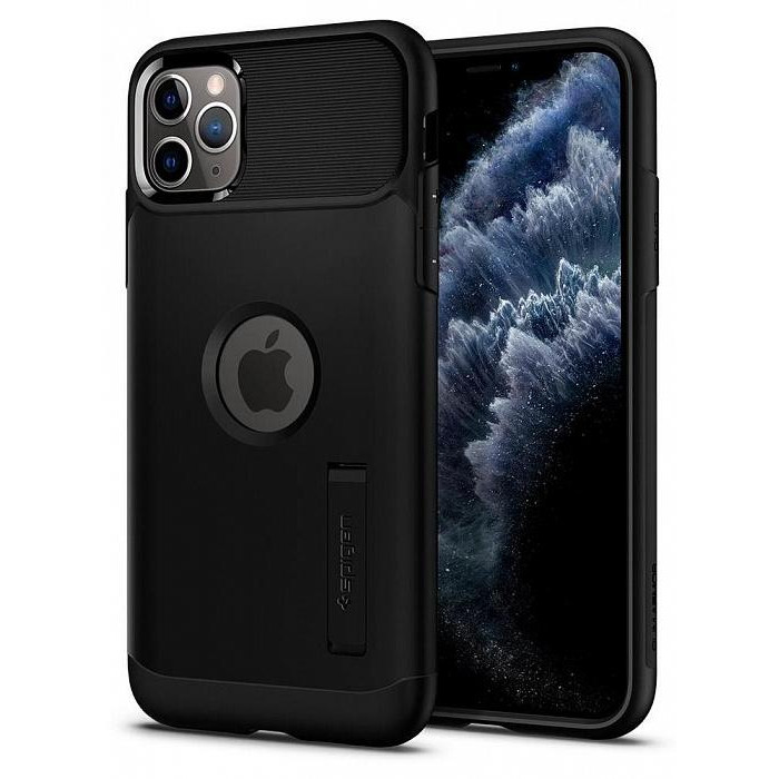 Spigen iPhone 11 Pro Slim Armor Black (077CS27099) - зображення 1