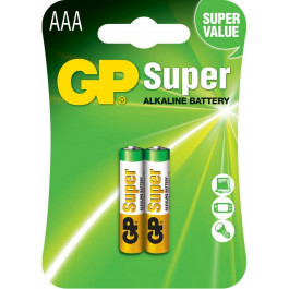   GP Batteries AAA bat Alkaline 2шт Super (GP24A-2UE2)