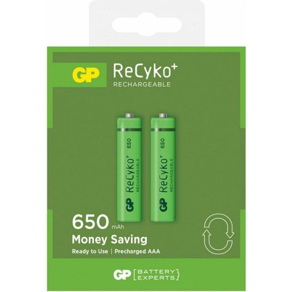 GP Batteries AAA 650mAh NiMh 2шт ReCyko+ (65AAAHCE-2GBE2) - зображення 1