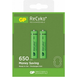   GP Batteries AAA 650mAh NiMh 2шт ReCyko+ (65AAAHCE-2GBE2)