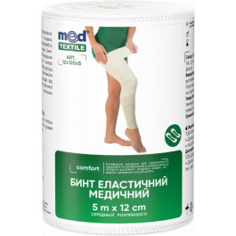   Med textile Бинт еластичний медичний  середньої розтяжності 5 м x 12 см