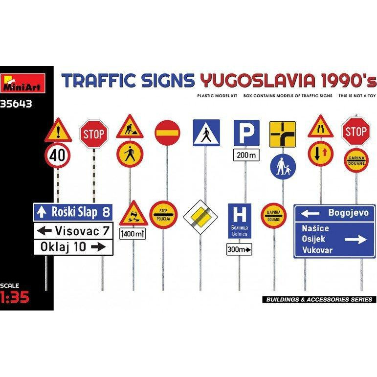 MiniArt Югославские дорожные знаки 1990-х гг 1:35 (MA35643) - зображення 1