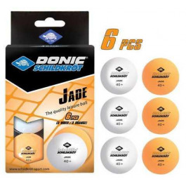   DONIC М'ячі  Jade ball 40+ 6 шт white+orange