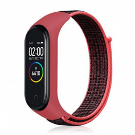   BeCover Ремінець Nylon Style для Xiaomi Mi Smart Band 5/6 Black/Red (705416)