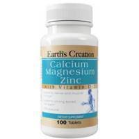 Earth's Creation Calcium, Magnesium, Zinc Кальцій, магній, цинк 100 таблеток - зображення 1