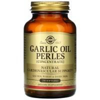   Solgar Garlic Oil Perles, (Concentrate), 250 Softgels Чесночное масло Perles (концентрат)